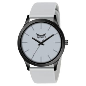 Economy Analog White Dial Stainless Steel Strap Men’s Watch